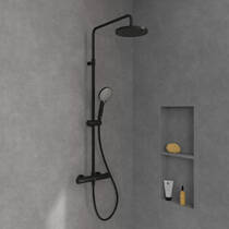 Душова система з термостатом Villeroy & Boch Universal Showers TVS109002000K5 чорний матовий, фото №1