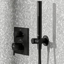 Шлангове підключення Villeroy & Boch Universal Showers TVC000462000K5 з тримачем ручного душу, чорний матовий, фото №4