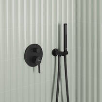 Шлангове підключення Villeroy & Boch Universal Showers TVC000462000K5 з тримачем ручного душу, чорний матовий, фото №5