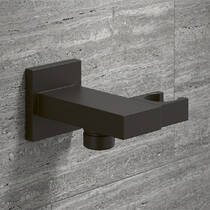 Шлангове підключення Villeroy & Boch Universal Showers TVC000463000K5 з тримачем ручного душу, чорний матовий, фото №1