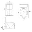 Унитаз-компакт Primera Carlos PC001C010W с крышкой soft-close, белый, фото 3
