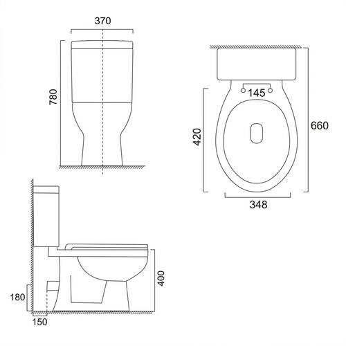 Унитаз-компакт Primera Carlos PC001C010W с крышкой soft-close, белый, фото 3