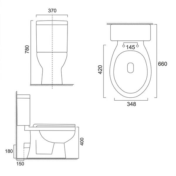 Унитаз-компакт Primera Carlos PC001C010W с крышкой soft-close, белый, фото 3