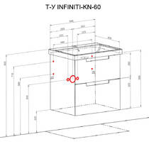 Тумба Аква Родос Інфініті консольна білий з раковиною Frame 60 см, фото №3