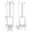 Щітка для унітаза Hansgrohe AddStoris S 41782000 з тримачем, хром, фото 3
