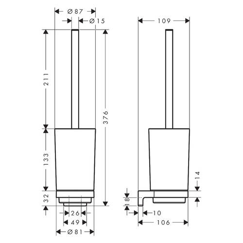 Щітка для унітаза Hansgrohe AddStoris S 41782000 з тримачем, хром, фото 3
