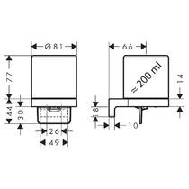 Дозатор для рідкого мила Hansgrohe AddStoris S 41765000 200 мл хром, фото №3