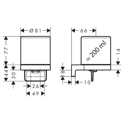 Дозатор для рідкого мила Hansgrohe AddStoris S 41765000 200 мл хром, фото 3