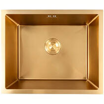 Кухонная мойка Valeso Handmade Gold Work Station 540х440х220 с сифоном, корзиной, доской, креплением, фото №2