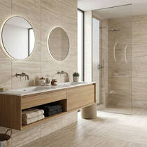 Керамограніт Ceramica Deseo Travertine Tivoli Бежевий TT1670 60х60 см, фото №1