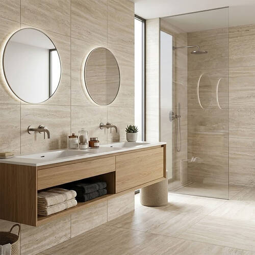Керамогранит Ceramica Deseo Travertine Tivoli Бежевый TT1670 60х60 см, фото 1