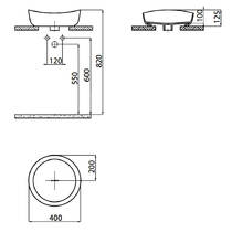 Раковина Creavit Ruby RB140-00CB42E-0000 40 см колір білий, фото №3