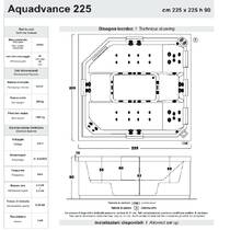 Басейн гідромасажний Tresse AQUADVANCE 225 з панелями та дахом, фото №2