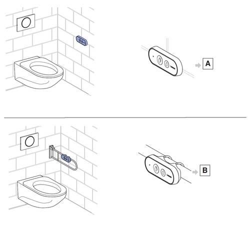 Механізм дистанційного змиву Bluetooth Geberit 115.708.00.1, з подвійним змивом, альпійський білий, фото 4
