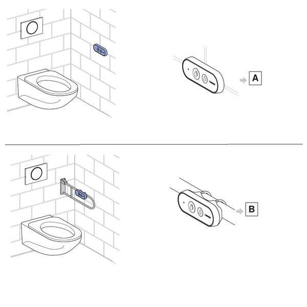 115.708.00.1 Механізм дистанційного змиву Bluetooth Geberit, з подвійним змивом, альпійський білий — фото 4