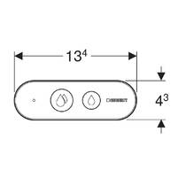 Механізм дистанційного змиву Bluetooth Geberit 115.708.00.1, з подвійним змивом, альпійський білий, фото №3