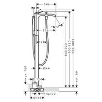 Змішувач для ванни Hansgrohe Vivenis 75445340 підлоговий, чорний матовий хром, фото №3
