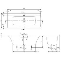 Ванна кварилова Villeroy & Boch Subway 3.0 UBQ170SBW2TDV-01 170x75 см, білий, фото №4