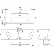 Ванна кварилова Villeroy&Boch Subway 3.0 uBQ180SBW9CS00V-01 180x80, білий, фото №4
