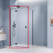Дверь для душевой кабины Devit Aqua DA16120000054LBM 1200Lx1950 мм, левая, распашная, цвет профиля: черный, стекло: 6 мм, прозрачное, фото №1