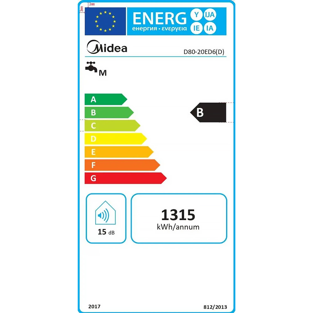 D80-20ED6(D) Водонагрівач MIDEA PRIME Wi-Fi D80-20ED6 (D) (1 сорт)
