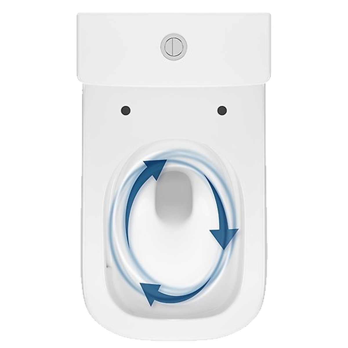 K681-063 Компакт 930 Remo Pro Square Tornado 011, приставний до стіни, безобідковий CleanOn, сидіння SLIM Duroplast із Softclose і ф-ією швидкого зняття, колір білий глянець (1 сорт)