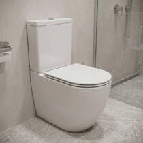 Унитаз-компакт 931 Cersanit Remo Pro Oval Tornado 011 ( CCKZ1016890001 / K3030-001 ) безободковый, сиденье SLIM, белый глянец, фото №7