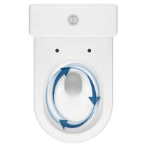 Унитаз-компакт 931 Cersanit Remo Pro Oval Tornado 011 ( CCKZ1016890001 / K3030-001 ) безободковый, сиденье SLIM, белый глянец, фото №5