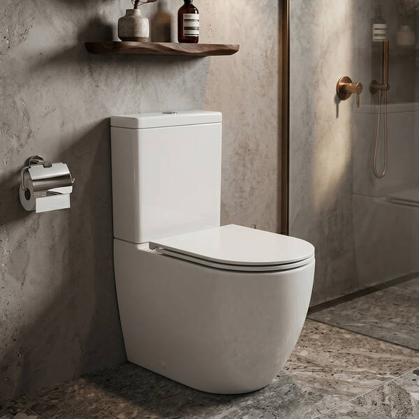 Унітаз-компакт 931 Cersanit Remo Pro Oval Tornado 011 ( CCKZ1016890001 / K3030-001 ) безобідковий, сидіння SLIM, білий глянець