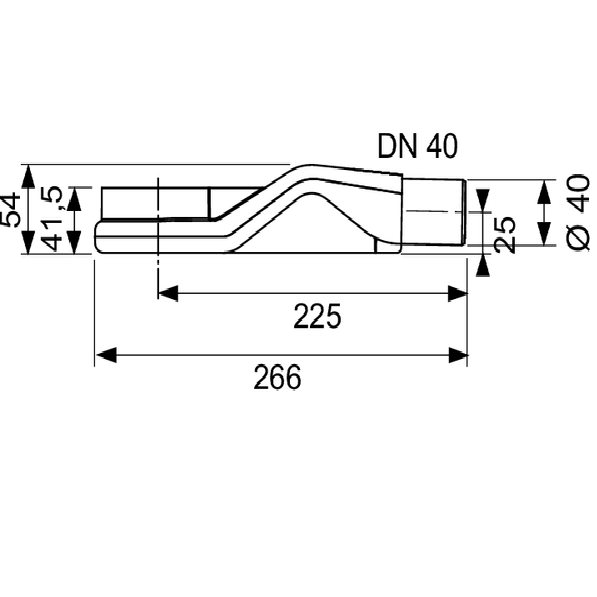 650004 TECEdrainline Сифон плаский DN 40, 0,5 л/с (1 сорт)