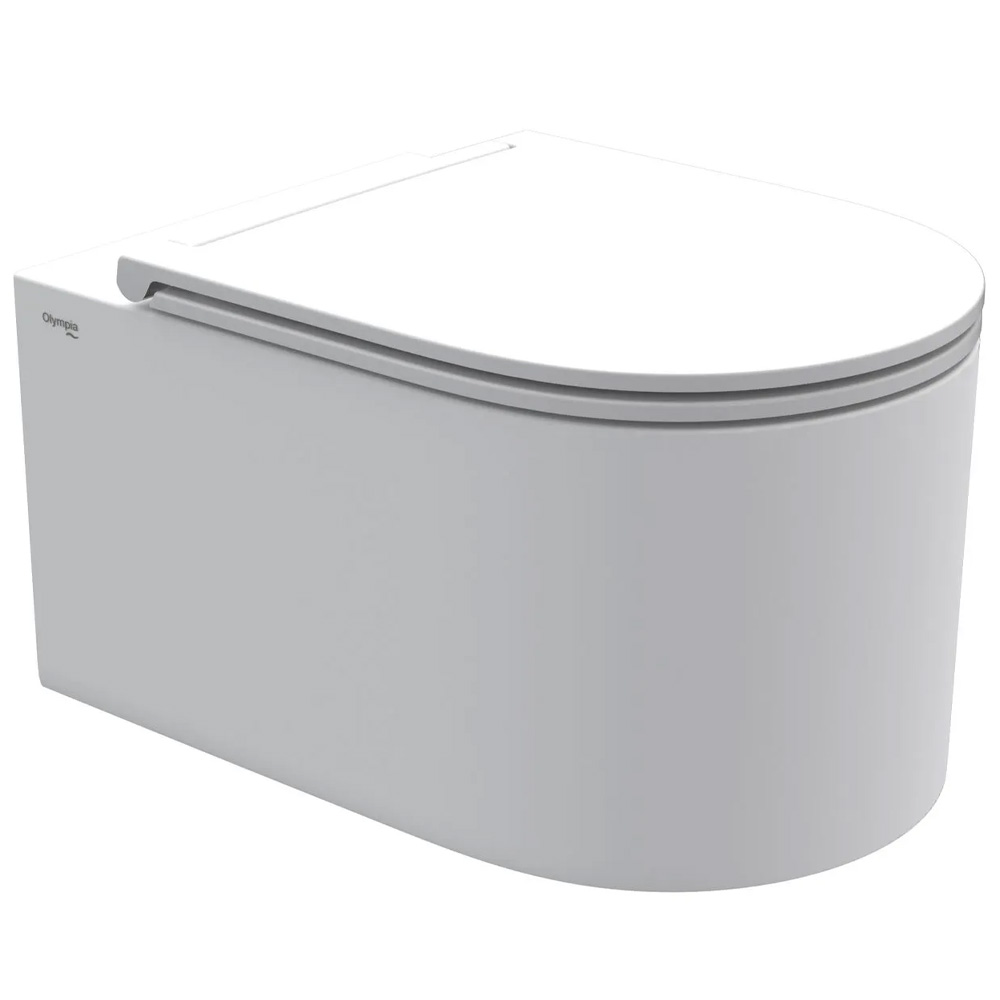 MON1202V01 Монолітний настінний унітаз 54x36 x h 29 cm, білий + cod. C9MON01 сидіння з кришкою з дюропласту+ комплект кріплення (1 сорт)