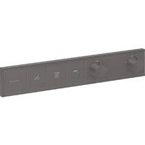Смеситель скрытого монтажа для душа Hansgrohe RainSelect 15381340 с термостатом с 3 функциями, матовый черный хром, фото №2