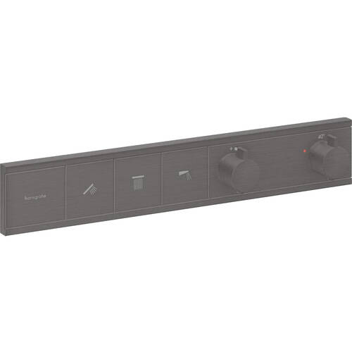 Смеситель скрытого монтажа для душа Hansgrohe RainSelect 15381340 с термостатом с 3 функциями, матовый черный хром, фото 2