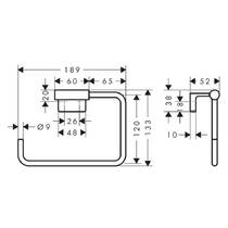 Тримач для рушників Hansgrohe AddStoris S 41784000 хром, фото №3