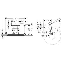 Тримач для туалетного паперу Hansgrohe AddStoris S 41788000 хром, фото №3