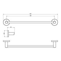 Тримач для рушників Devit Flow DFL21010102C, 450мм, хром, фото №3