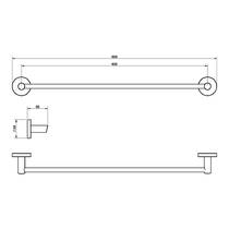 Тримач для рушників Devit Flow DFL21010101BN, 600мм, Brushed Nickel PVD, фото №3