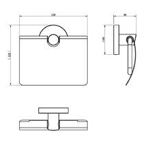 Тримач туалетного паперу з кришкою Devit Flow DFL40000618BN, Brushed Nickel PVD, фото №3