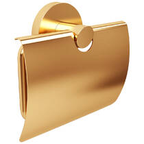 Тримач туалетного паперу з кришкою Devit Flow DFL40000618BG, колір Brushed Gold PVD, фото №2