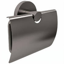 Тримач туалетного паперу з кришкою Devit Flow DFL40000618GM, колір Gun Metal PVD, фото №2