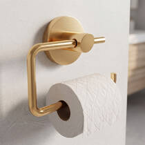 Тримач туалетного паперу без кришки Devit Flow DFL41000601BG, колір Brushed Gold PVD, фото №1