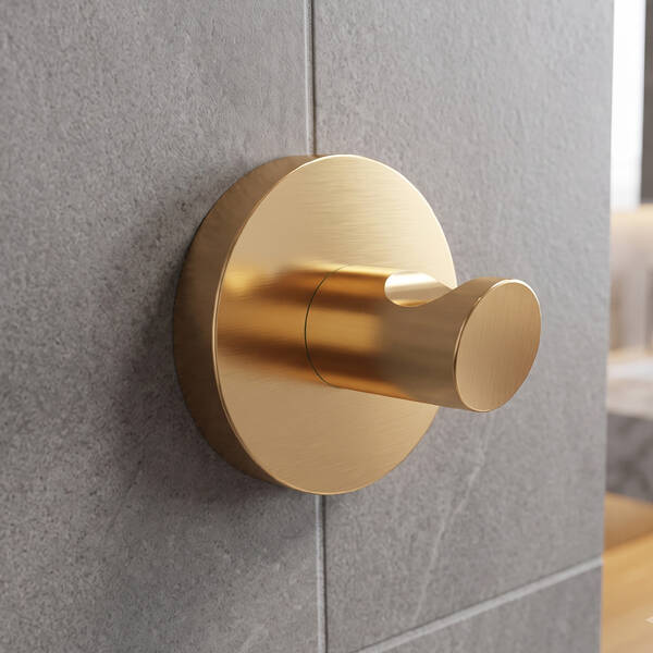 Гачок одинарний Devit Flow DFL21010202BG, колір Brushed Gold PVD, фото 1