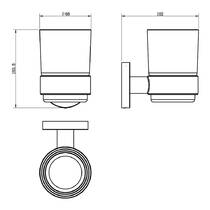 Склянка Devit Flow DFL21010401C з тримачем, колір хром, фото №3