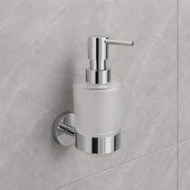 Дозатор для рідкого мила Devit Flow DFL21010801C з тримачем, колір хром, фото №1