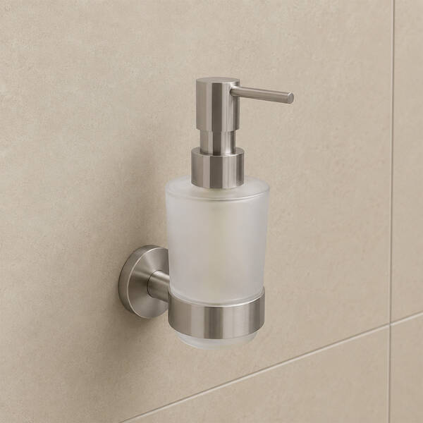 DFL21010801BN Flow Диспенсер для рідкого мила з тримачем, колір Brushed Nickel PVD — фото 3