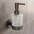 Дозатор для рідкого мила з тримачем Devit Flow DFL21010801GM, колір Gun Metal PVD, фото 1
