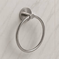 Тримач для рушників, кільце Devit Flow DFL21130901BN, Brushed Nickel PVD, фото №1