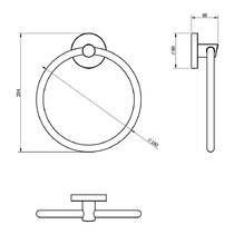 Тримач для рушників, кільце Devit Flow DFL21130901BN, Brushed Nickel PVD, фото №3