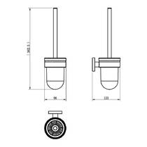 Щітка для унітаза Devit Flow DFL21010501C з тримачем, колір хром, фото №3