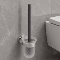 Щітка для унітаза з тримачем Devit Flow DFL21010501BN, підвісний, Brushed Nickel PVD